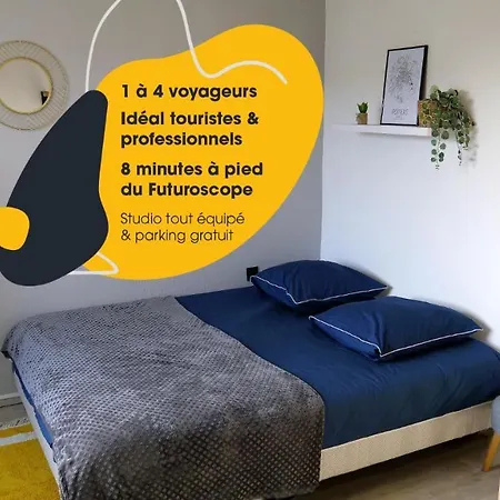 Studio 130 A 8 Min A Pied Du Futuroscope 1 A 4 Pers Apartment Chasseneuil-du-Poitou