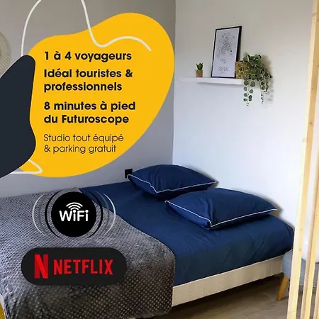 Studio 130 A 8 Min A Pied Du Futuroscope 1 A 4 Pers Apartment Chasseneuil-du-Poitou