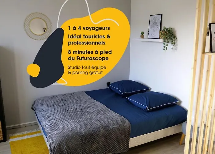 Studio 130 A 8 Min A Pied Du Futuroscope 1 A 4 Pers Apartment Chasseneuil-du-Poitou